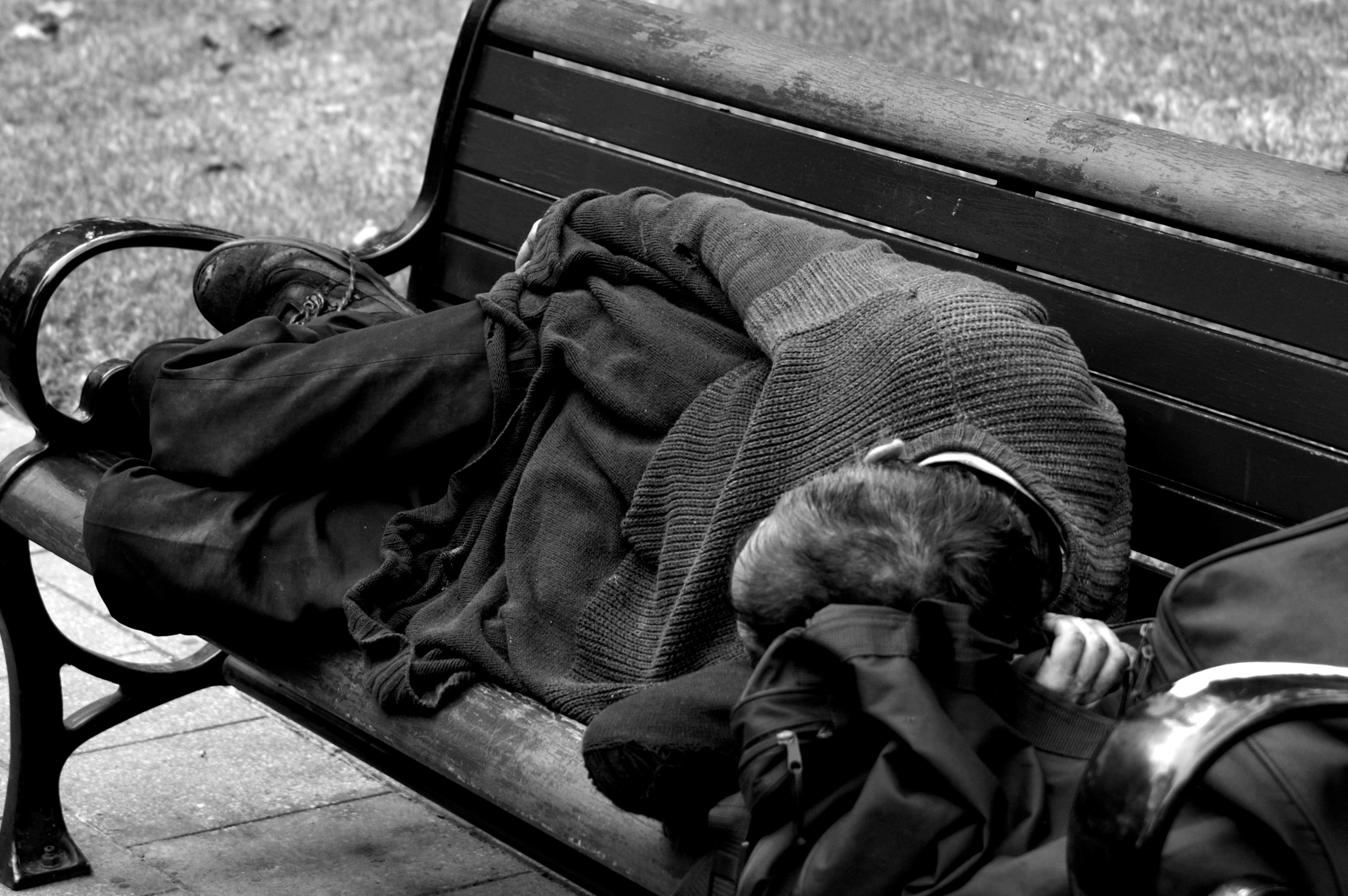 Homeless Man B&W