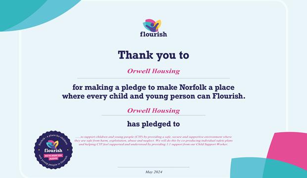 Flourish Pledge Certificate Orwell Housing Flourish Pledge Certificate Orwell Housing