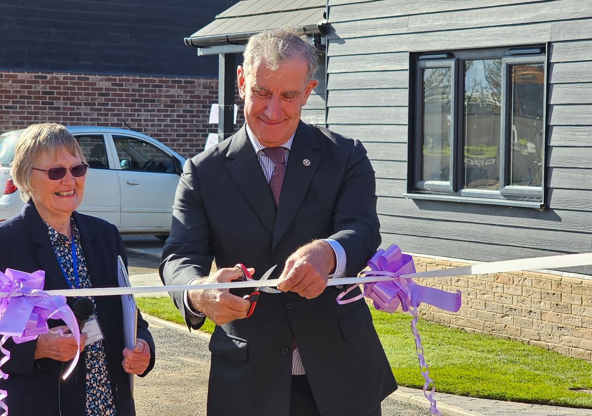 Ribbon Cutting At New Almshouses Close