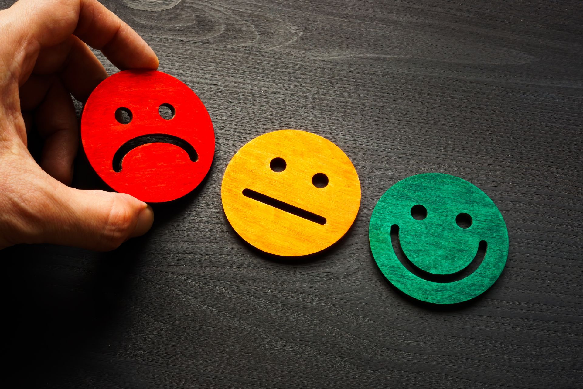 Complaints Form With Images Of Smiley And Sad Faces