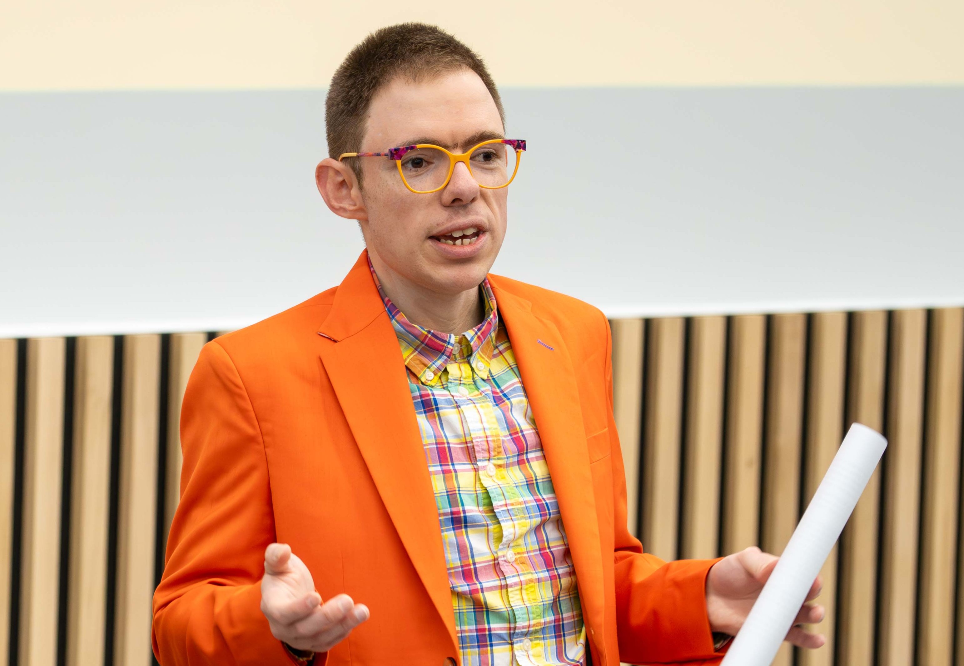 Alex Manner's delivering a talk